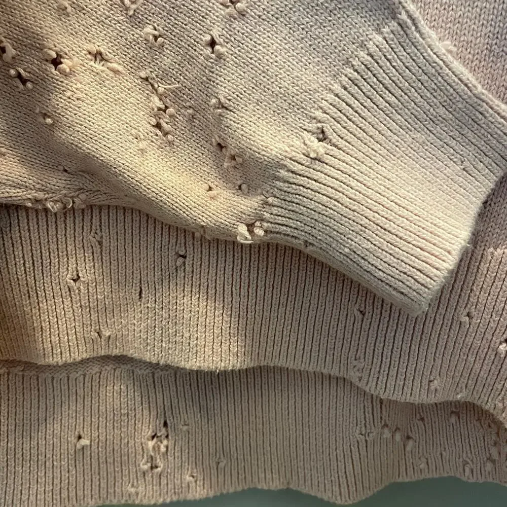 Totally Blown Shotgun Distressed Rose Sweater | Joshua Tree, Size M, EUC, $148